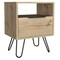 Tuhome Augusta Nightstand, Single Door Cabinet, Hairpin Legs, Light Oak MLD7033 - alternate 6